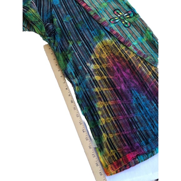 Rising International Womens Large Cotton Tie Dyed Print Pants Skirt Drawstring - Picture 11 of 12